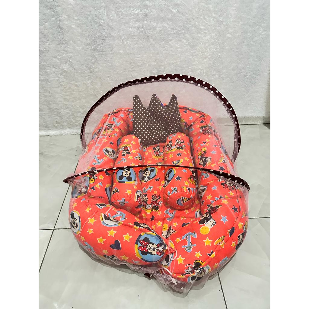 Kasur Bayi NEST Kelambu TERMURAH Bahan Premium FREE 1 set Guling dan Bantal peyang