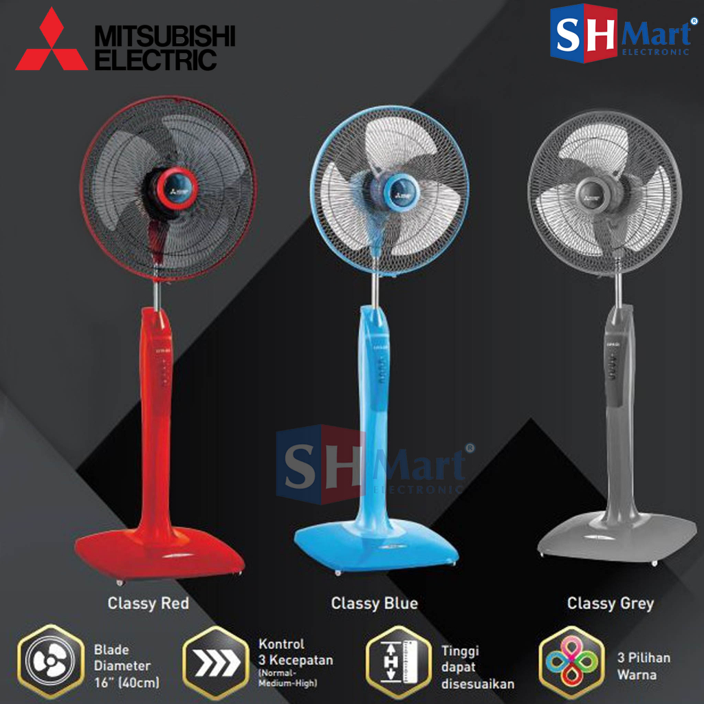 KIPAS ANGIN MITSUBISHI 16 INCH LV-16GU-CY / LV16GU STAND FAN MITSUBISHI GARANSI RESMI