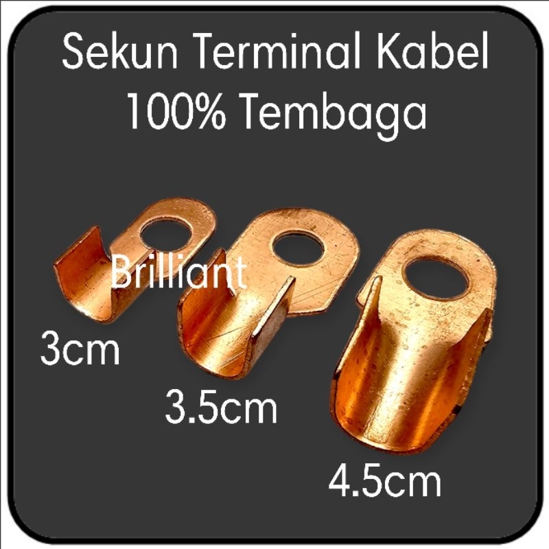 Terminal Sekun Aki Accu / Massa Ground - 100% Tembaga Bukan Campuran / Sepuhan / Lapisan