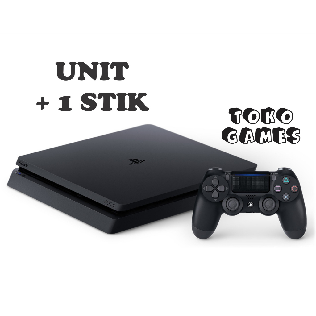 PS 4 [TOKO GAMES] TYPE SLIM SONY + HDD 1 TB FULL GAME *EXTRA*-SLIM 1 TB + 1 STIK