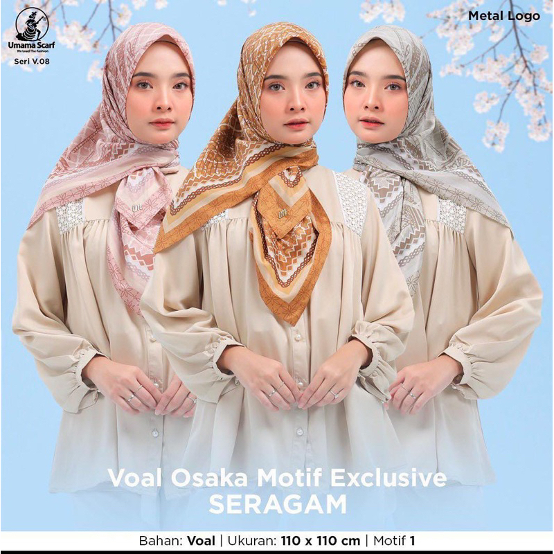 (V.08) OSAKA EXCLUSIVE MOTIF SERAGAM UMAMA SCARF