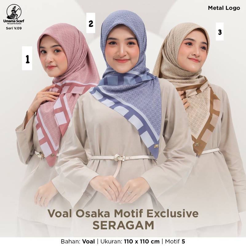 (V.09) OSAKA EXCLUSIVE MOTIF SERAGAM UMAMA SCARF