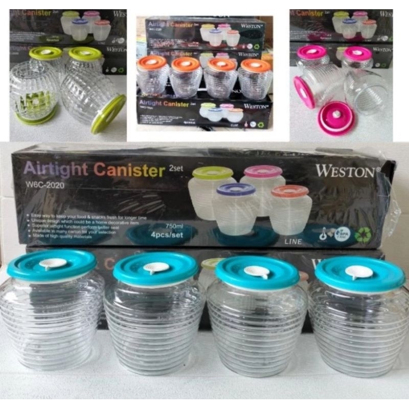 TOPLES WESTON CANISTER 750ml BPA FREE  ANTI PECAH TEBAL KEDAP UDARA