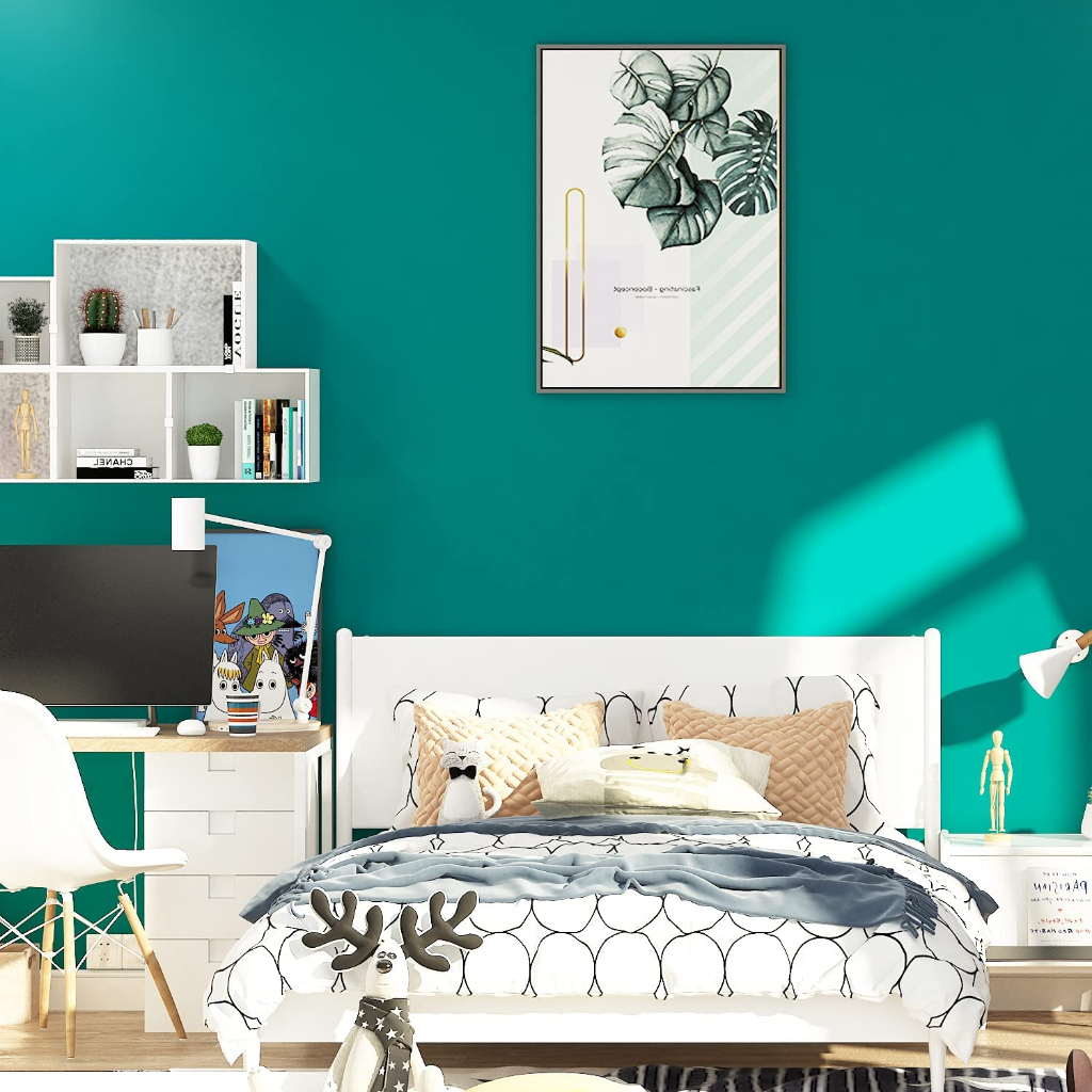 Wallpaper Dinding Polos Hijau 45cm x 10m
