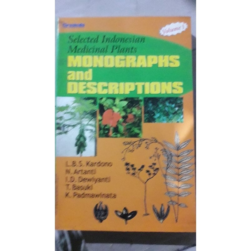 

buku selected indonesian medicinal plants MONOGRAPS and DESCRIFTIONS