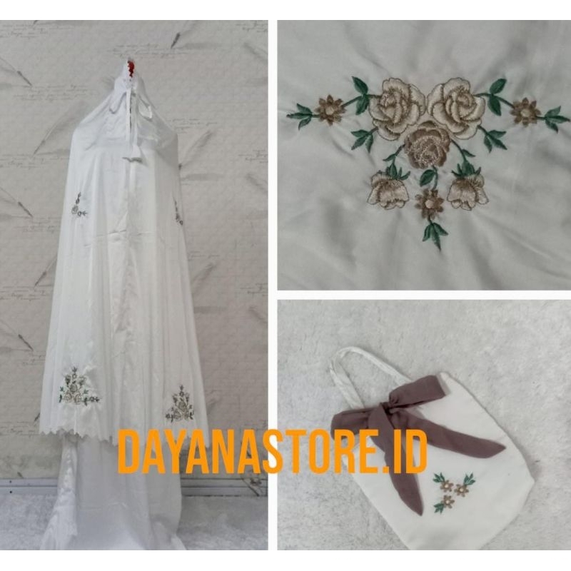 Mukena Bordir Sutra Armani Silk