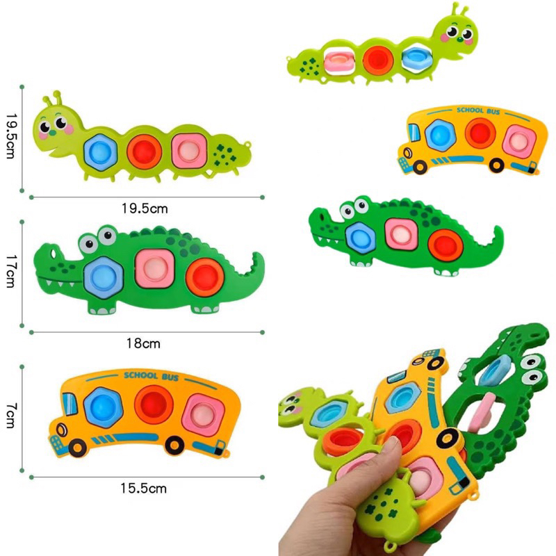 children bubble fidget pop it toys mainan motorik anak