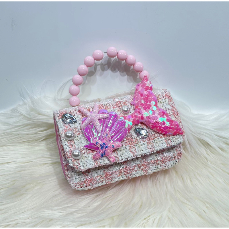 Tas Selempang Anak Wanita Korean Style Mermaid Chain Strap - D - 012#