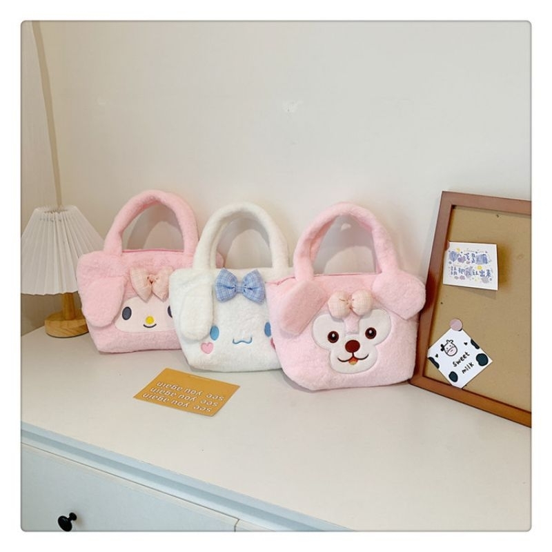 Shoulder bag Tas lucu impor Karakter Sanrio My Melody Cinnamonroll Kuromi