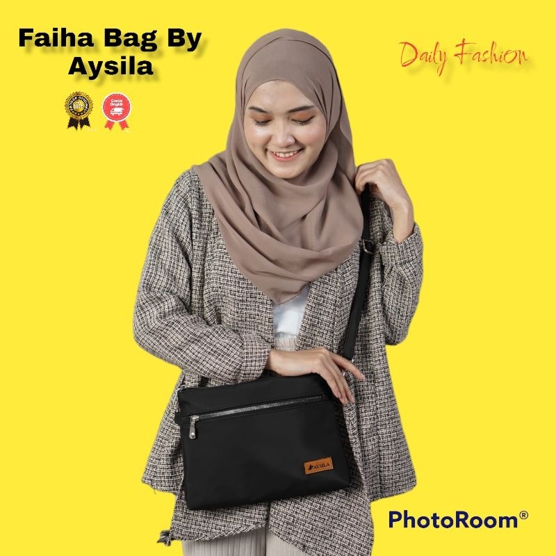 TAS SELEMPANG FAIHA BAG BY AYSILA BAHAN CHOCOLY ANTI AIR PREMIUM TAS LOKAL BERKUALITAS