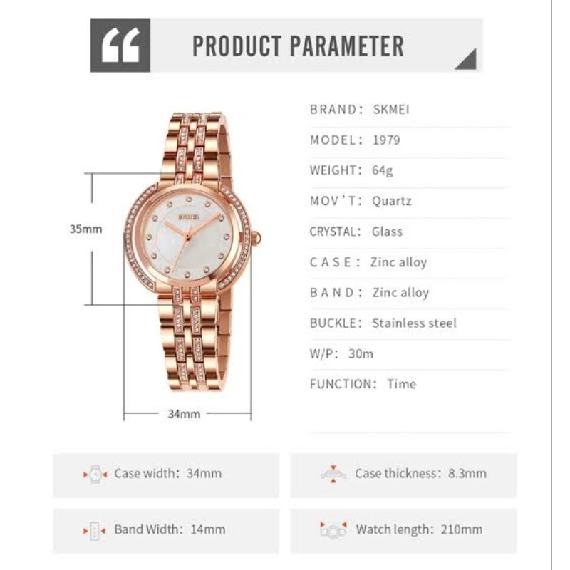 Jam Skmei 1979 bergaransi free gift box