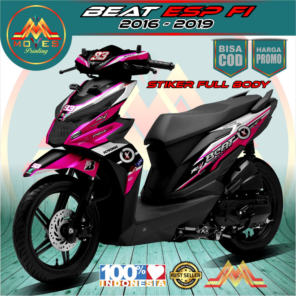 Bisa COD. Decal Stiker Full Body Beat ESP FI 2016-2017-2018-2019 Stiker Beat Esp Fi