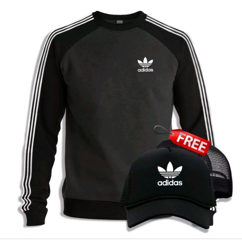 Jaket Sweater Grade Original Brand ADIDAS Strip Sport All Size