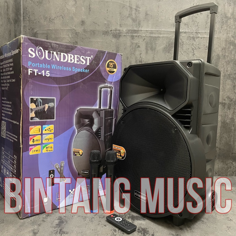Speaker bluetooth soundbest ft15 original 15 inch spekaer portable FT 15 new ft16 soundbest