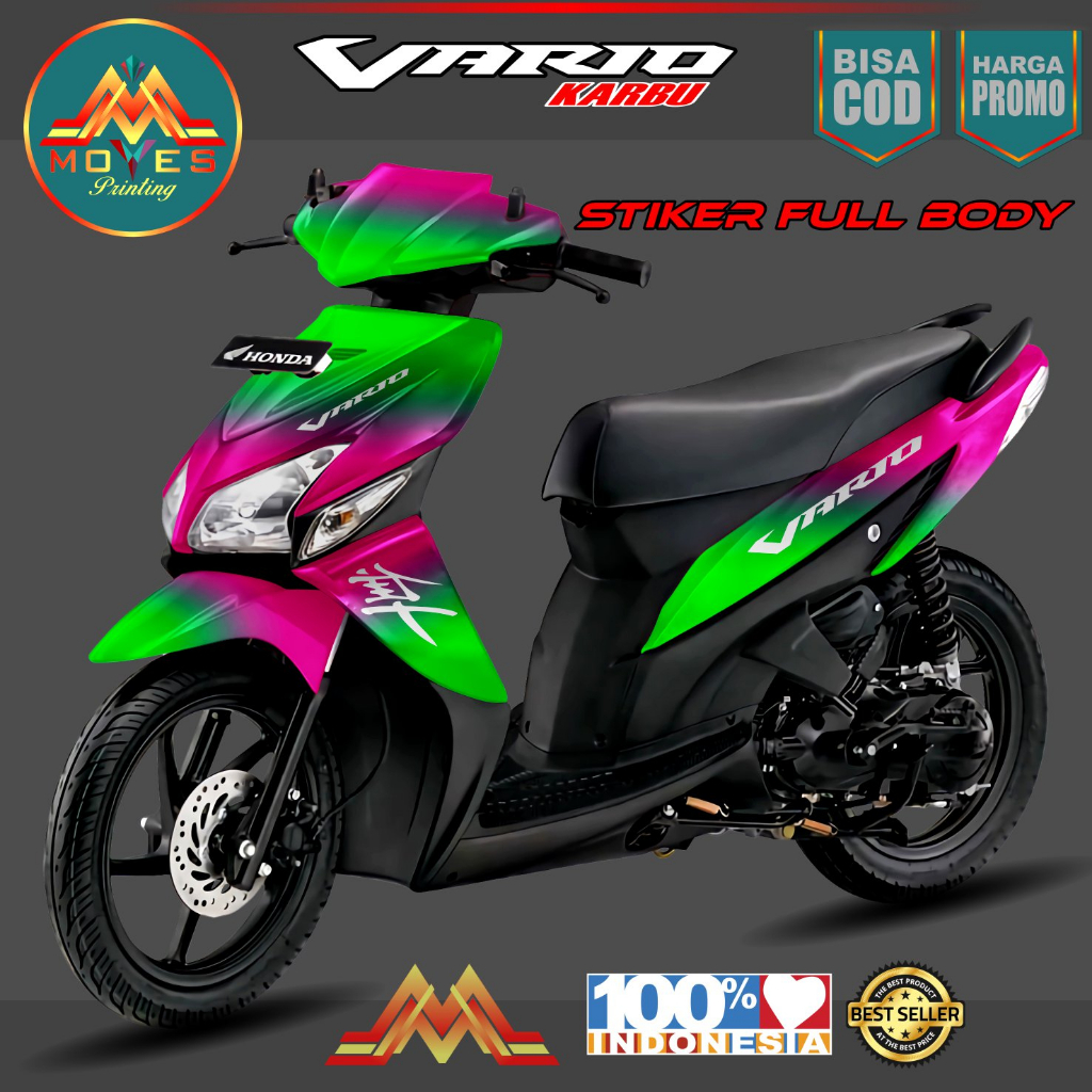 ( COD ) Decal Stiker Fullbody Vario 110  Karbu 2006 2007 2008 2009 Motip BUNGLON