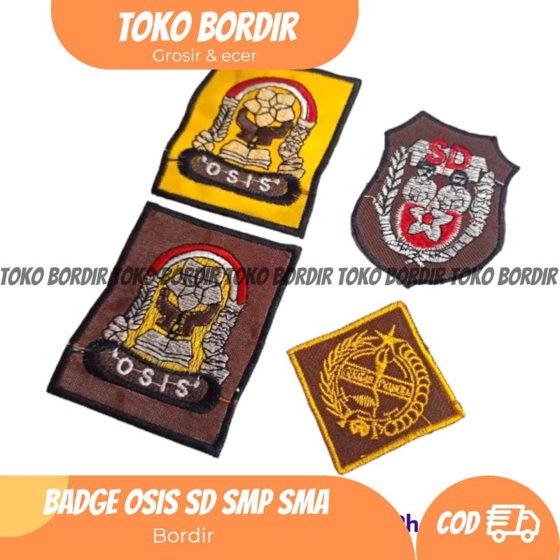 Badge SD SMP SMA Tunas saku bordir