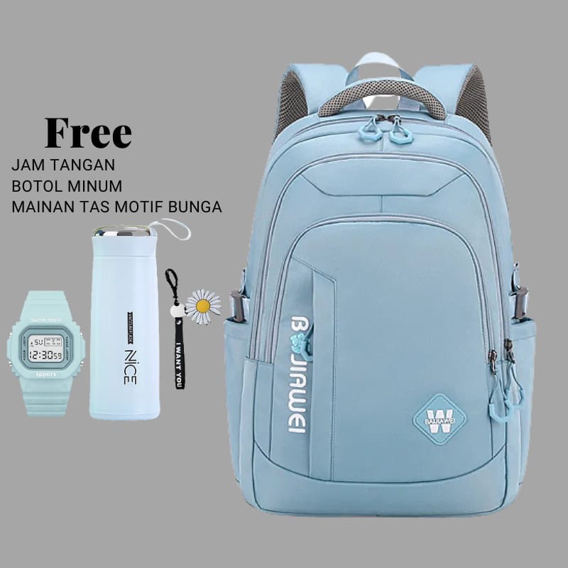 Tas Ransel Sekolah terbaru Free/Backpack 2022 Free satu paket Botol minum+jam tangan+mainan Tas/New Produk