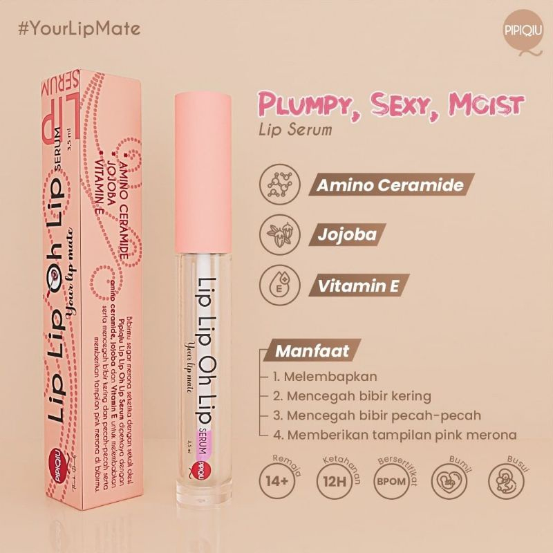 Ready Stock | Pipiqiu Lip Lip Oh Lip Serum 3,5ML