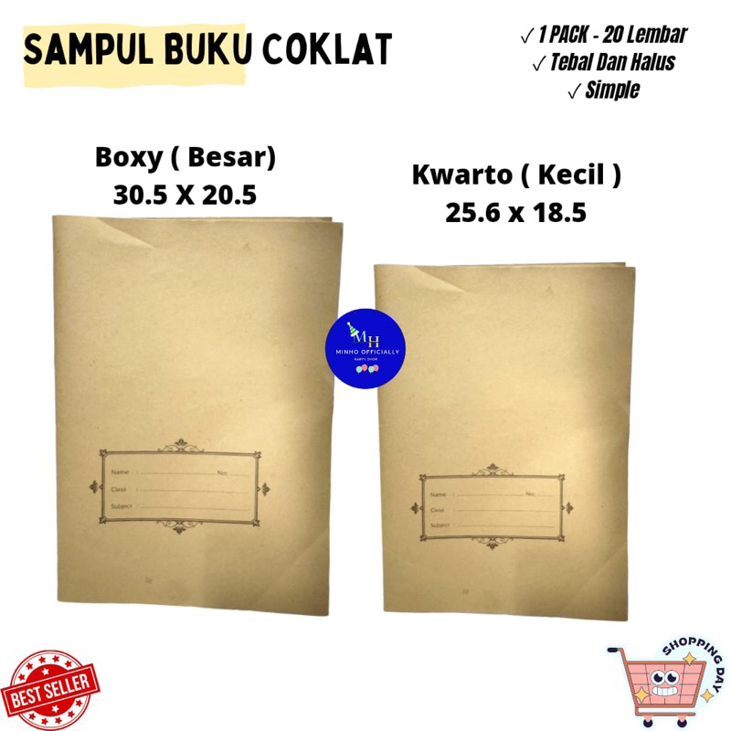 

SAMPUL COKLAT UKURAN KWARTO DAN BOXY / SAMPUL COKLAT BUKU TULIS