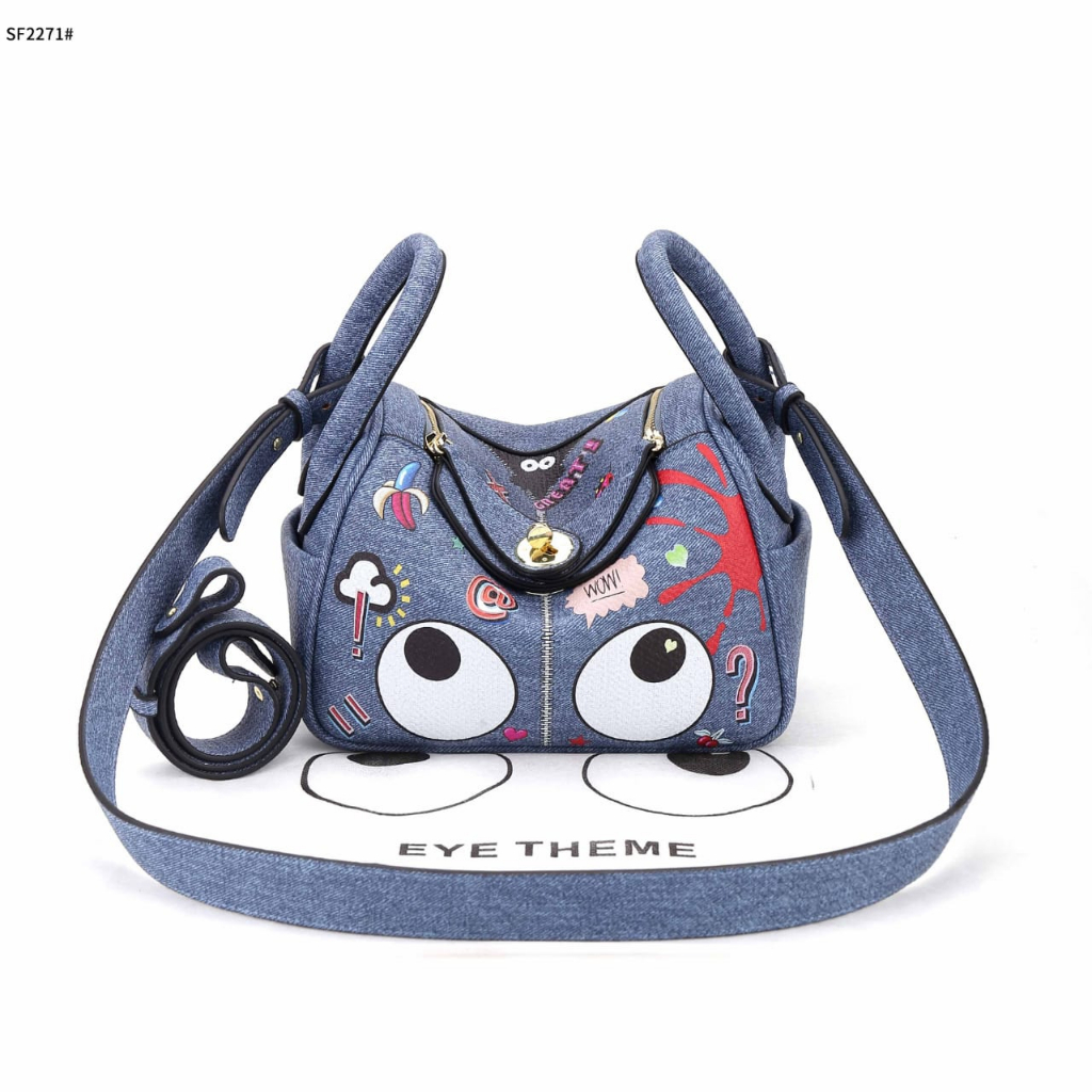 Eye Theme Crossbody With Leather Bag's TCSF2271