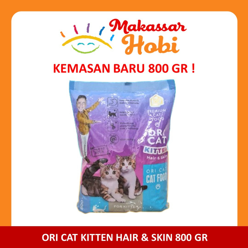 Ori Cat Kitten 800gr Hair &amp; Skin 800 gr gram Makanan Anak Kucing Food