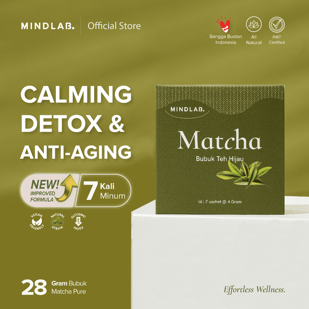

Pure Matcha Powder 28 Gram / Teh Hijau Bubuk Premium - MINDLAB - PIRT