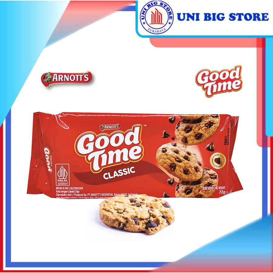 

Good Time Chocolate CLASSIC Chocochips Cookies 72 gr Biskuit Coklat