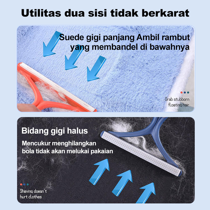 AmazeFan pembersih bulu kucing penghilang bulu baju roll bulu kucing sikat baju Pet Hair remover pembersih bulu baju sikat bulu kucing 2in1 alat pembersih bulu kucing