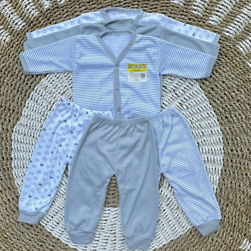 3 PCS Baju Lengan Panjang Bayi Bayi Atasan Bayi Baju Newborn Baju Bayi Baru Lahir Gift Bayi Hadiah Lahiran Bayi Baju bayi lengan panjang DNW BABY