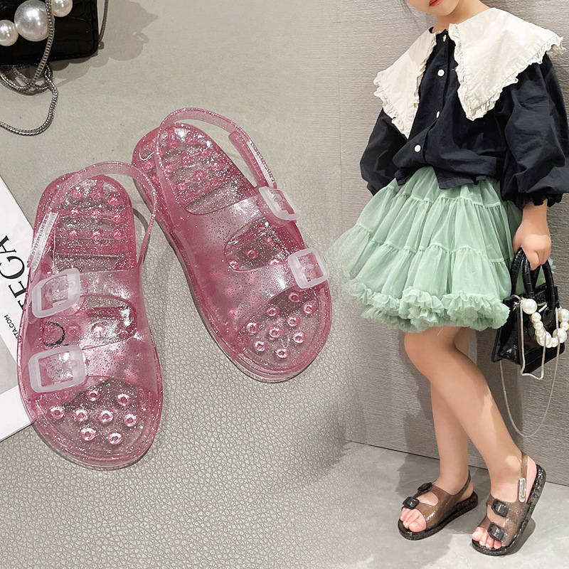 Sandal Slip On Jelly Glitter Untuk Anak Perempuan Kualitas Import