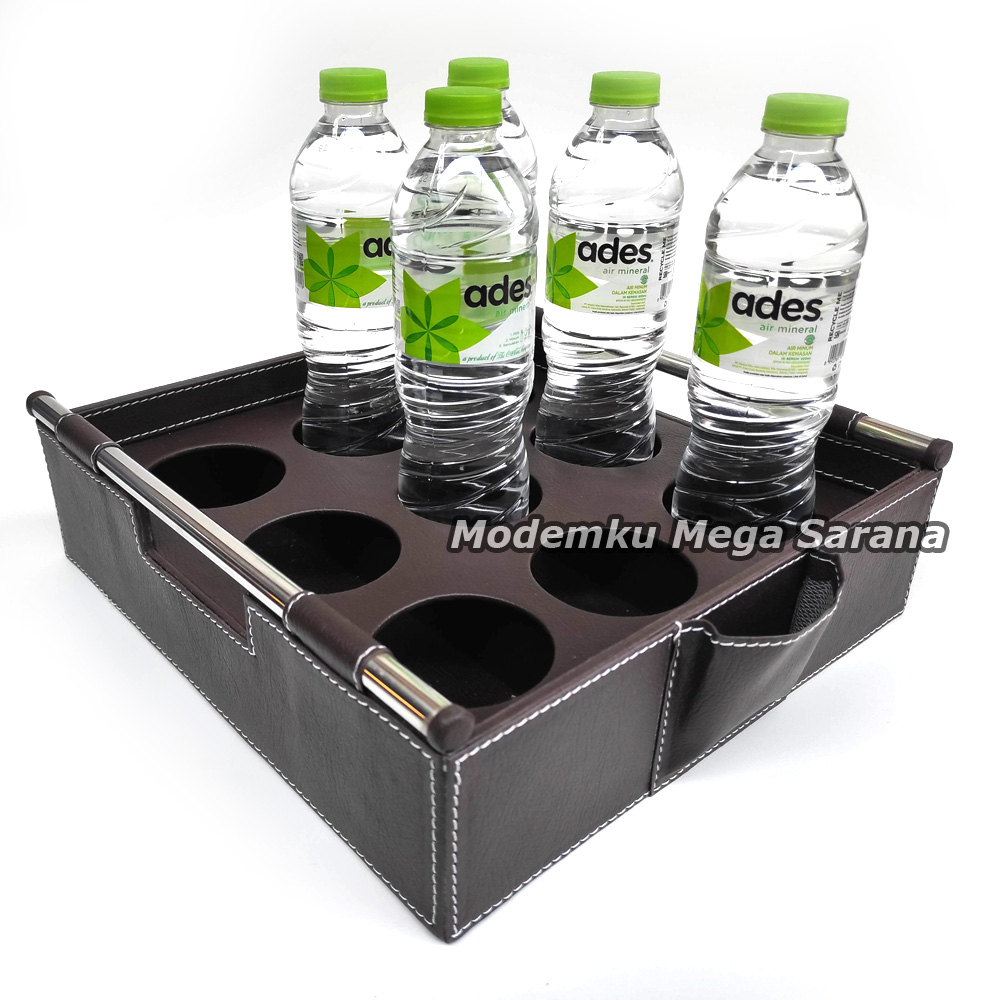 Nampan Tatakan Aqua Botol Vinyl Kotak - Wadah Tempat Aqua Botol - 9 Lubang