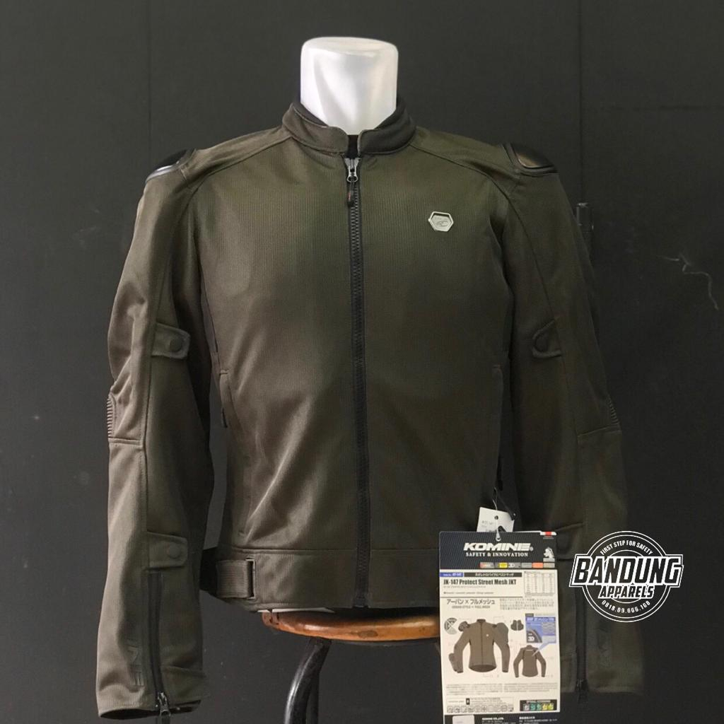 Jaket Komine JK-147 Titanium Protect Mesh Oliv