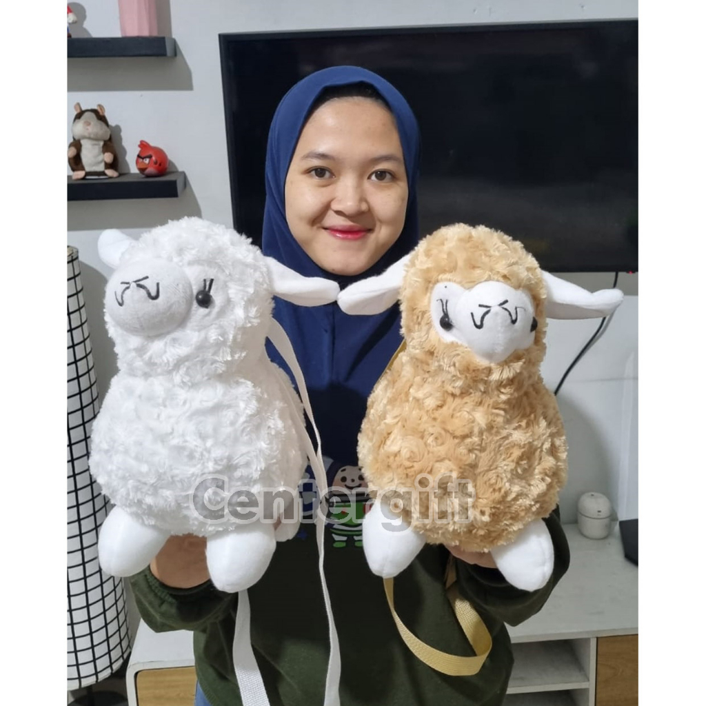 Tas Domba Tas Selempang Wanita Boneka Domba Bulu