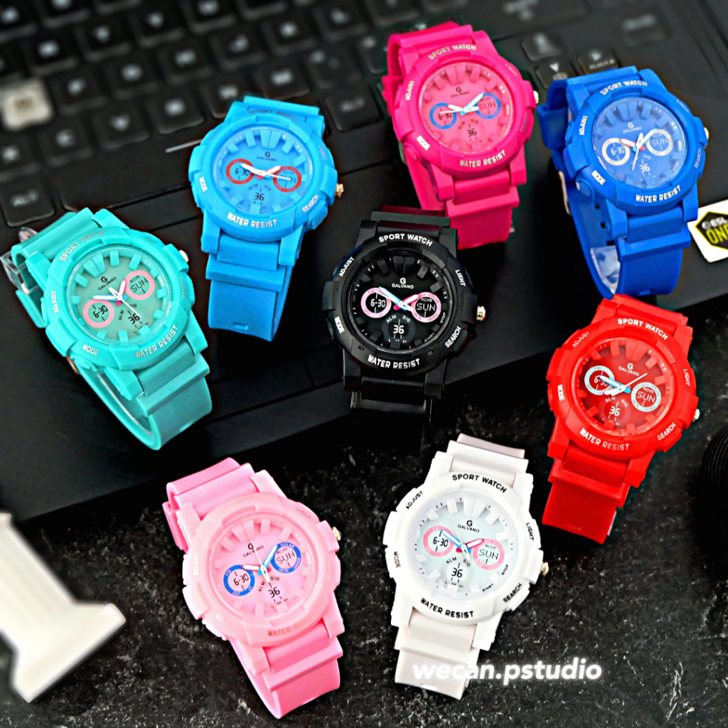 F86 GALVANO Jam Tangan Digital Unisex Sporty Korean Style Water Resistant