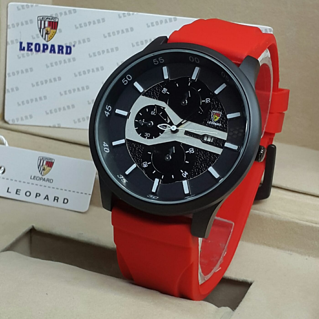 Jam tangan LEOPARD Original 8004 Rubber