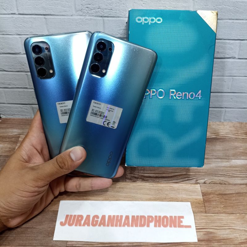 Oppo Reno 4 Ram 8GB Internal 128GB 8/128GB Hp Second Seken Bekas Fullset Batangan