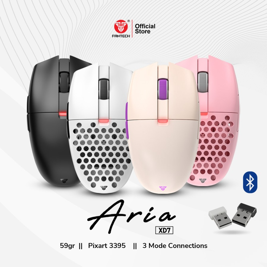 Fantech ARIA XD7 Wireless Mouse Gaming 3in1 Connection Rechargeable