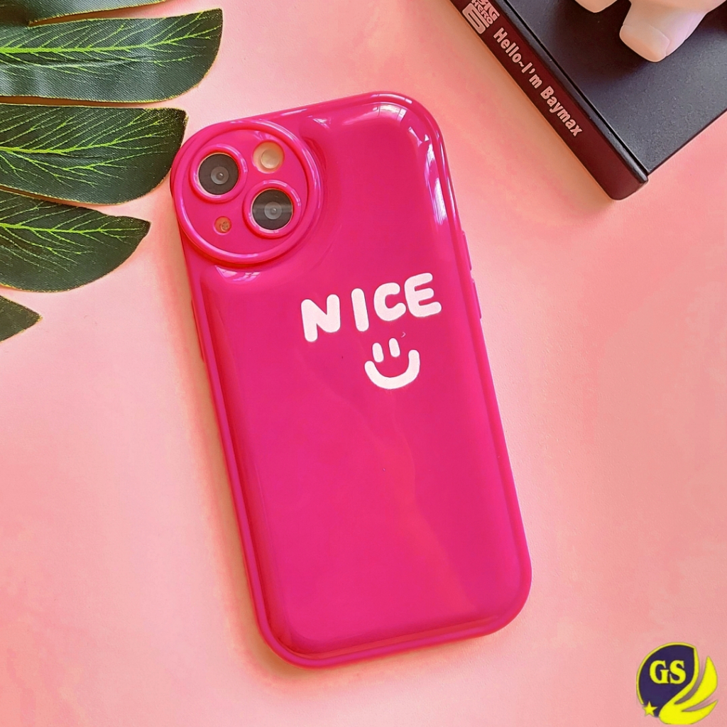 SOFT CASE SILICONE PINK FANTA NICE SMILE IPHONE 7 8 7+ 8+ SE 2020 X XS MAX XR 11 12 13 MINI PRO MAX