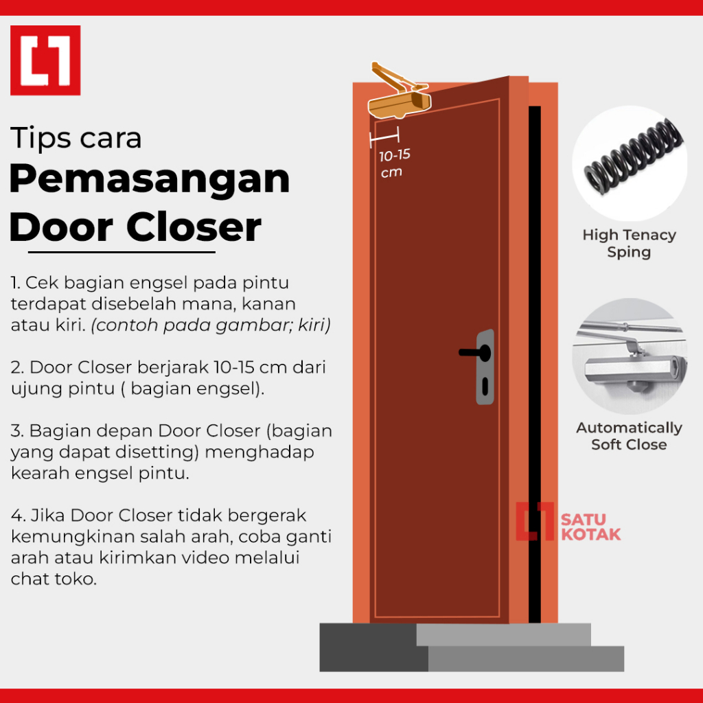 Door Closer HO Hold Open Penutup Engsel Pintu Otomatis 168 - Weldom