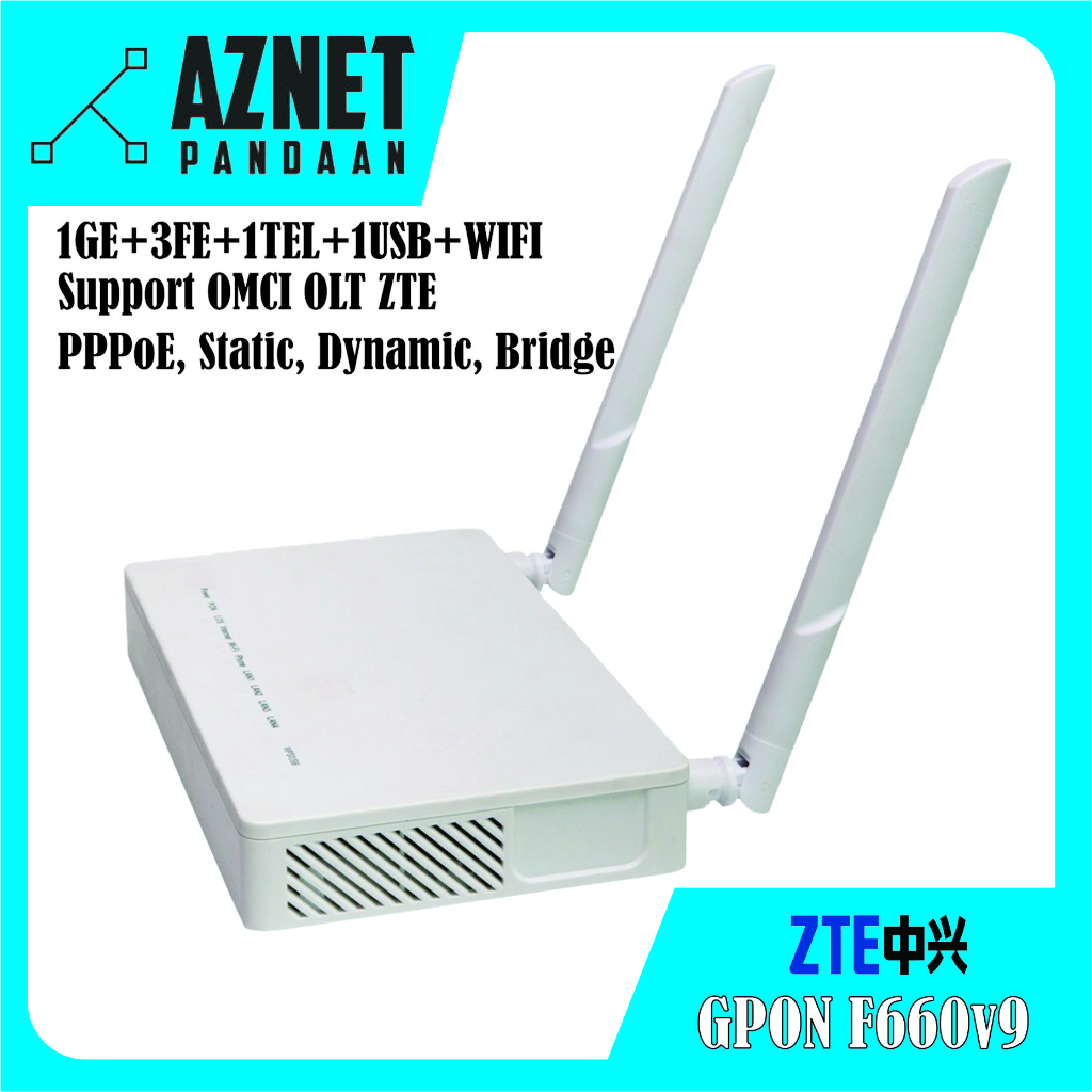 ONU ONT GPON ZTE F660v9 1GE+3FE+1TEL+1USB+WIFI SUPPORT OMCI NEW