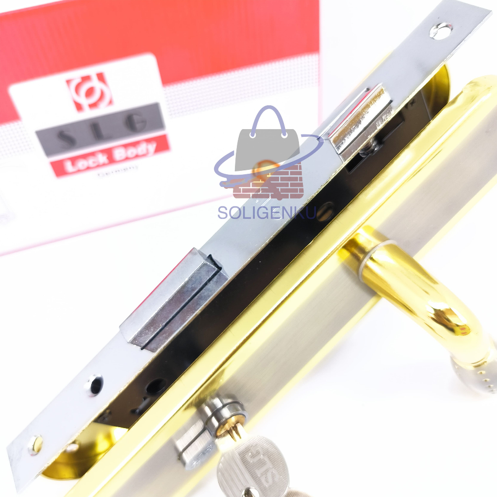 Handle Gagang Kunci Pintu Rumah Set Soligen Kuning L9001 Handel Soligen Besar