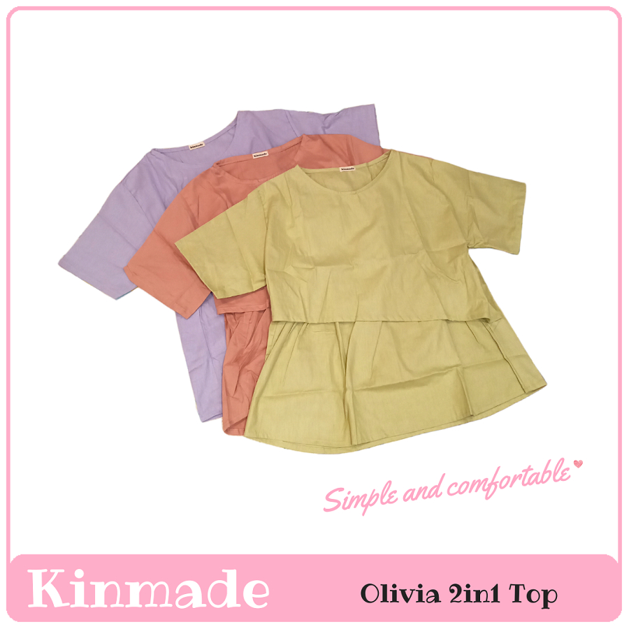 Kinmade Olivia 2in1 Top | Baju Menyusui