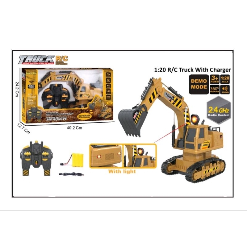 MAINAN ANAK MOBIL REMOTE CONTROL KONTROL EXCAVATOR REMOTE CONTROL RC TRUCK EXCAVATOR DIGGER UKURAN B