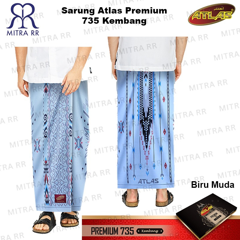 Sarung Atlas Premium 735 Kembang | Sarung Tenun Dewasa Premium Original