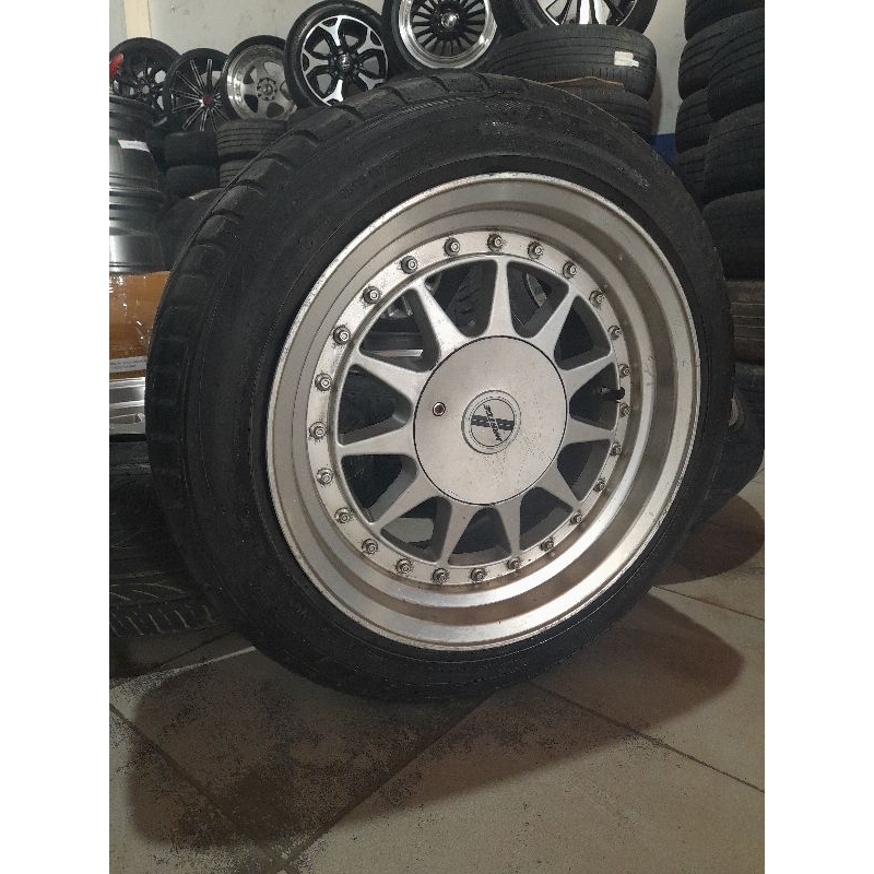Velg Bekas Mobil City Ring 15 Velg Dan Ban Mobil Copotan Baut 4x100/114 Velg Celong Mazda, Corolla, 