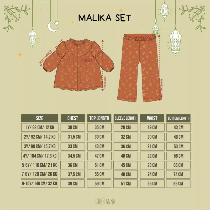 BohoPanna MALIKA SET Setelan