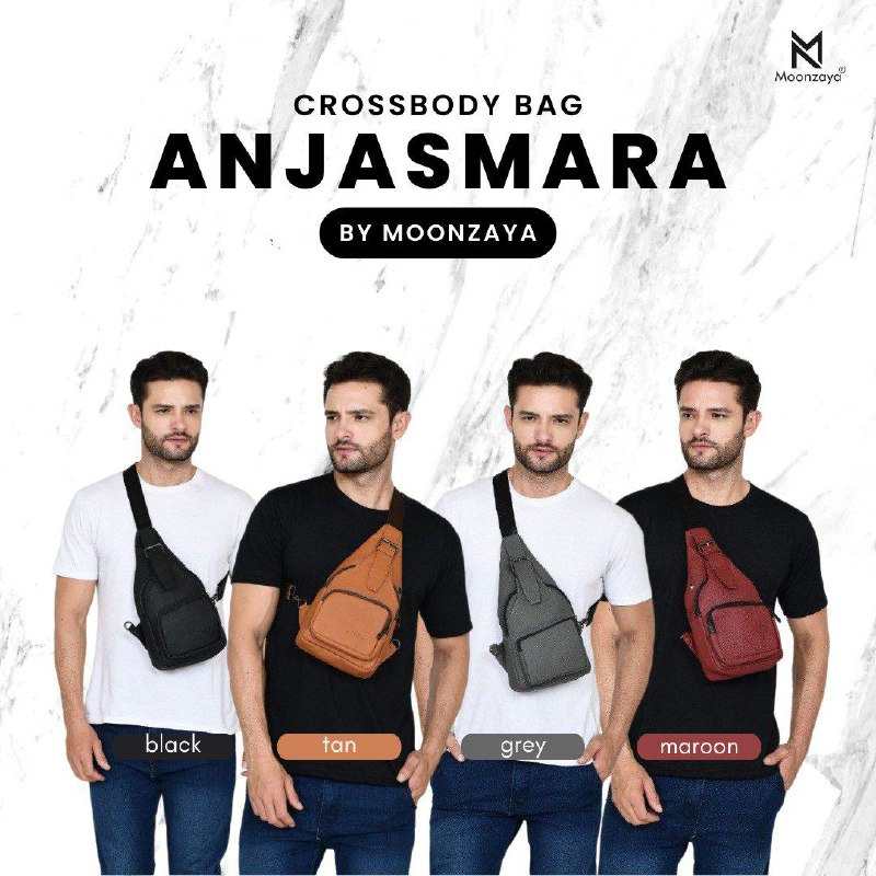 Terlaris  Crossbody Bag Tas Selempang Pria ANJASMARA by Moonzaya Tas Punggung Cowok