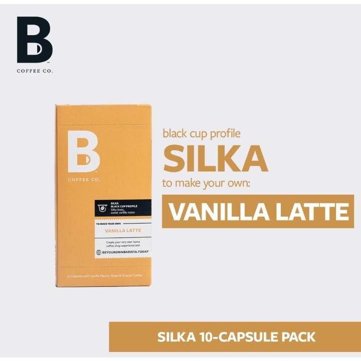 

B COFFEE CO SILKA VANILLA LATTE 10 CAPSULE PACK