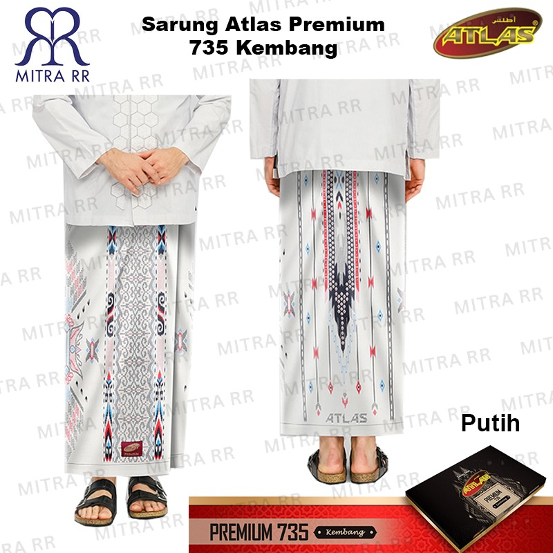 Sarung Atlas Premium 735 Kembang | Sarung Tenun Dewasa Premium