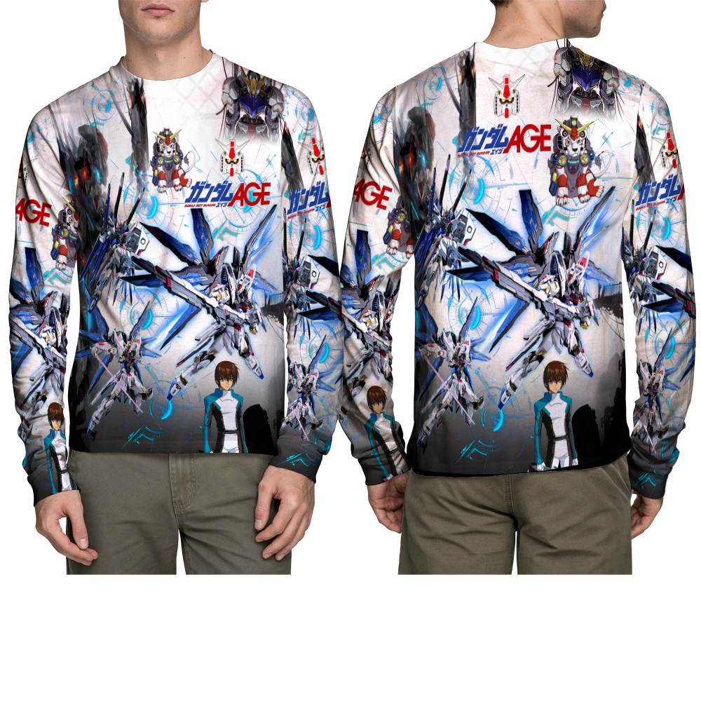 BAJU PRIA ROBOT GUNDAM // KAOS PRIA ROBOT GUNDAM // T-SHIRT LENGAN PANJANG ROBOT GUNDAM